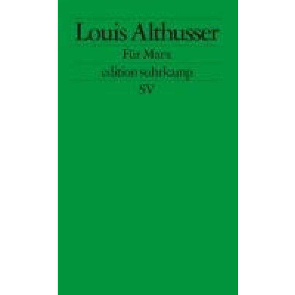 9783518126004 - Für Marx - Louis Althusser Taschenbuch