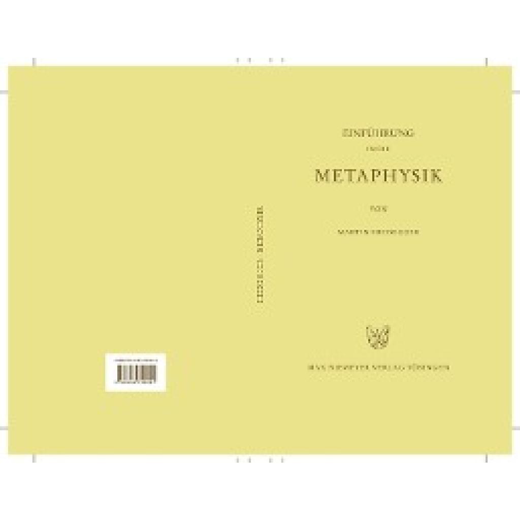 Gesamtausgabe Abt. 2 Vorlesungen Bd. 40. Einführung in die Metaphysik (Heidegger, Martin)