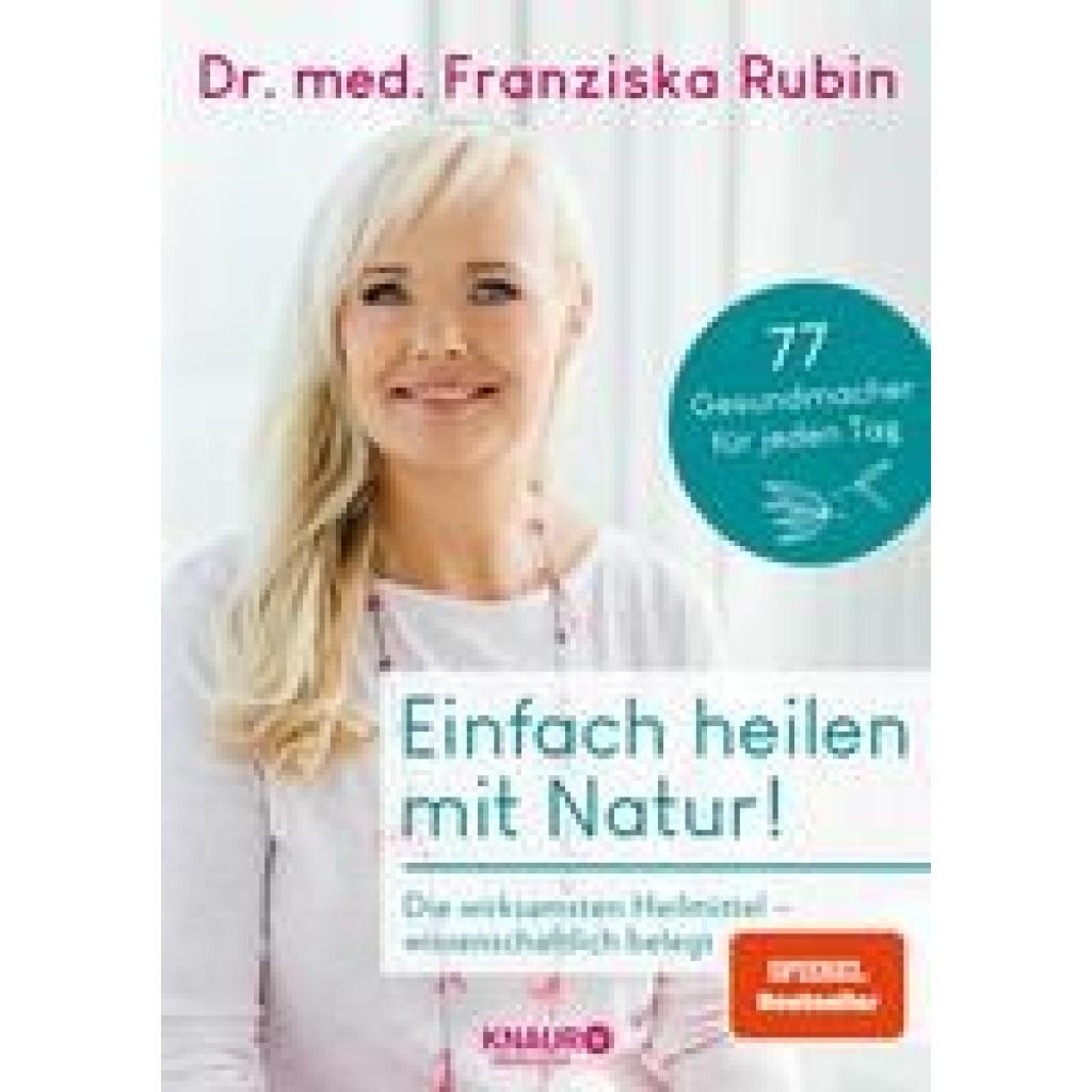 Der große Naturheilkunde-Gesundheitsratgeber der bekannten Bestseller-Autorin vereint Naturheilkunde, Wissenschaft und praktische Selbstanwendungen - damit Sie jeden Tag ein kleines bisschen gesünder leben. 
 Lavendel hilft beim Schlafen, Kohlwickel nehmen Knien den Schmerz, Honig wirkt besser gegen resistente Keime als Antibiotika und Äpfel senken das Cholesterin - all das haben wissenschaftlichen Studien bewiesen. In den vergangenen 10 Jahren haben viele naturheilkundliche universitäre Kliniken weltweit und insbesondere in Deutschland die Wirksamkeit naturheilkundlicher Verfahren und pflanzlicher Mittel untersucht. Die Ergebnisse sprechen eine klare Sprache: Die Natur heilt - und zwar oft besser als herkömmliche Schulmedizin! Wir alle haben es in der Hand, mit einfachen Selbstanwendungen aus der Naturheilkunde etwas für unsere Gesundheit und die unserer Familie zu tun. 
 Die aus dem TV bekannte Ärztin Franziska Rubin erklärt anhand 33 solcher erstaunlichen Belege, wie die Natur das macht und wie wir diese Heilkraft für unser tägliches Leben nutzen können - um gesund zu bleiben und natürlich gesund zu werden. 
 77 einfache Gesundheitsrezepte, Heilanwendungen, DIY-Vorschläge und persönliche Tipps werden ergänzt durch ein Wochen-Gesundheitsprogramm: für ein gesundes, vitales und frohes Leben. Ebenso hilft ein Jahresüberblick, die naturheilkundlichen Anwendungen zum bestmöglichen Zeitpunkt zu machen und in den Alltag zu integrieren. (Rubin, Franziska)