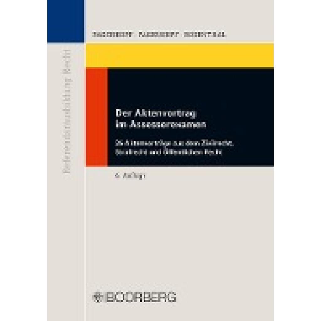 9783415070073 - Der Aktenvortrag im Assessorexamen - Martin Pagenkopf Oliver Pagenkopf Axel Rosenthal Kartoniert (TB)