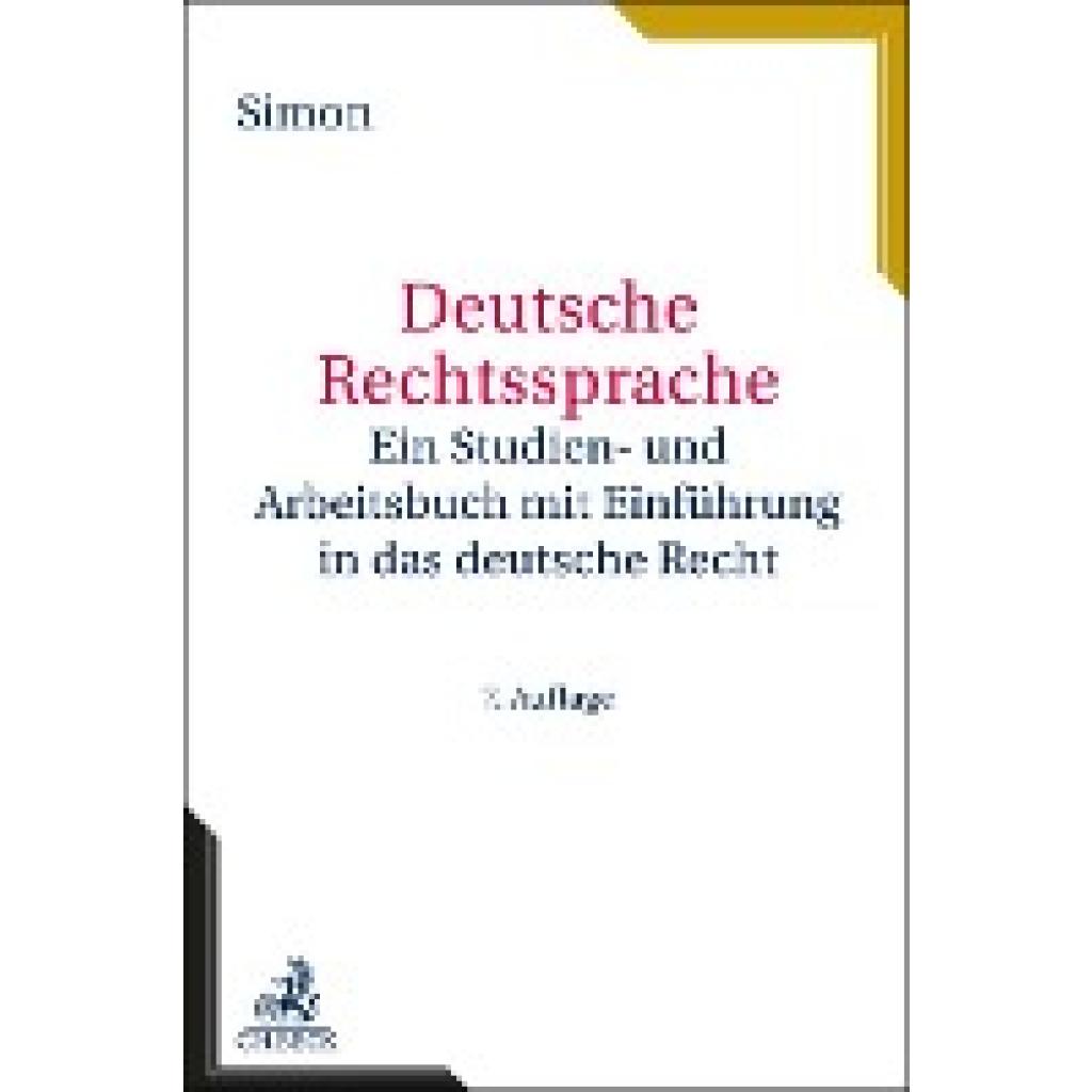 9783406758287 - Rechtssprache des Auslands   Deutsche Rechtssprache - Heike Simon Kartoniert (TB)