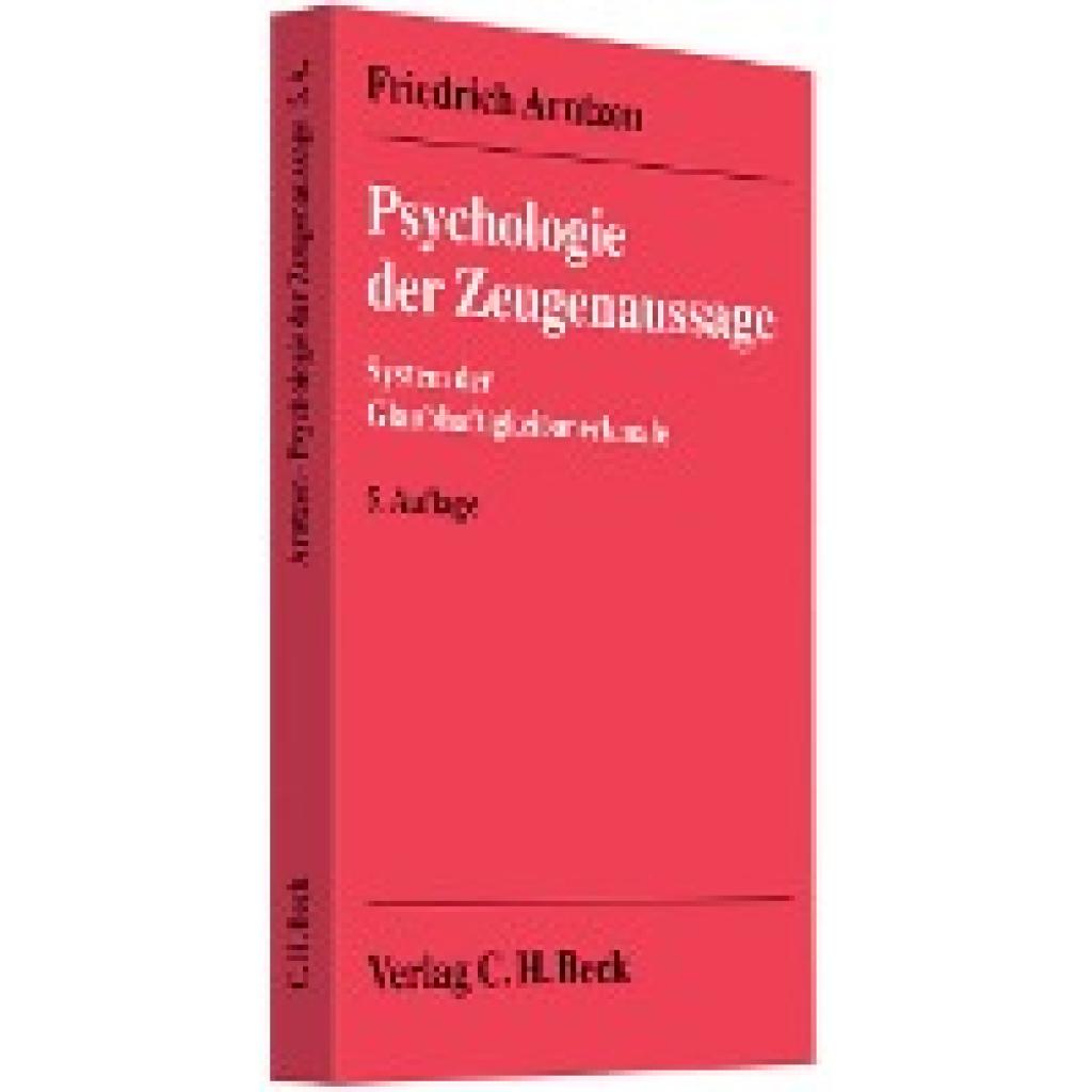 9783406612572 - Psychologie der Zeugenaussage - Friedrich Arntzen Else Michaelis-Arntzen Kartoniert (TB)