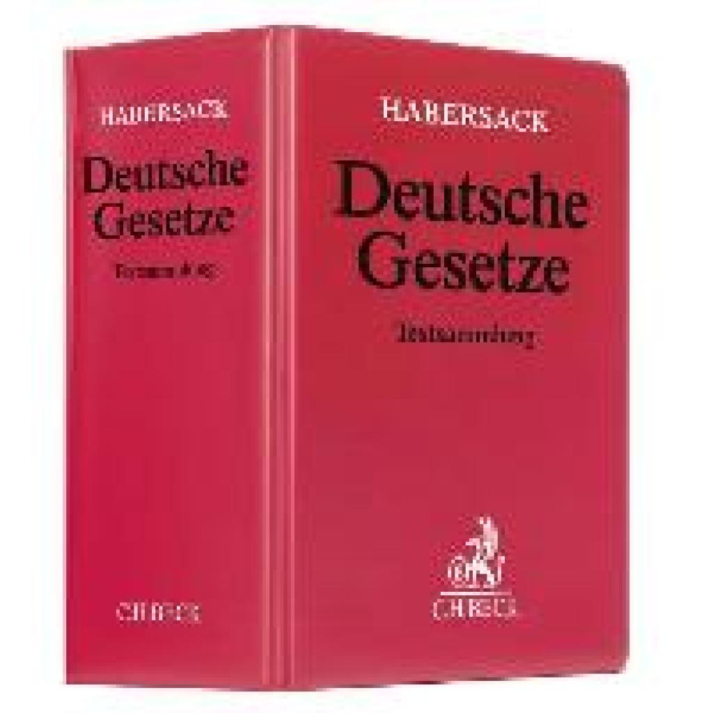 Deutsche Gesetze (mit Fortsetzungsnotierung). Inkl. 189. Ergänzungslieferung (Mindestlaufzeit 12 Monate)