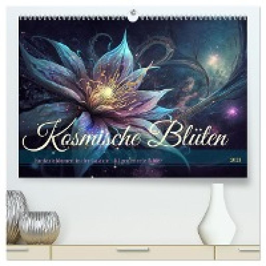 Illgen, Cathrin: Kosmische Blüten (hochwertiger Premium Wandkalender 2024 DIN A2 quer), Kunstdruck in Hochglanz