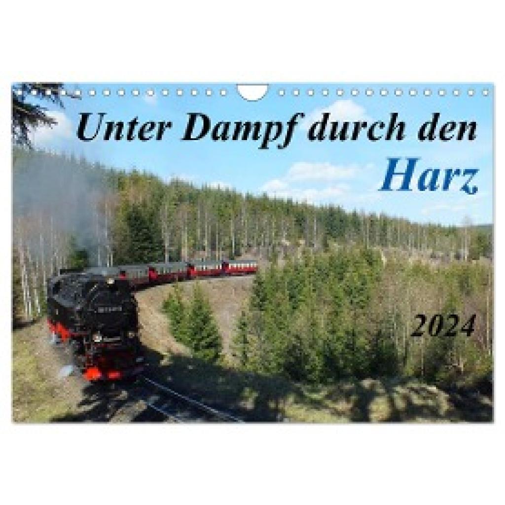 Felix, Holger: Unter Dampf durch den Harz (Wandkalender 2024 DIN A4 quer), CALVENDO Monatskalender