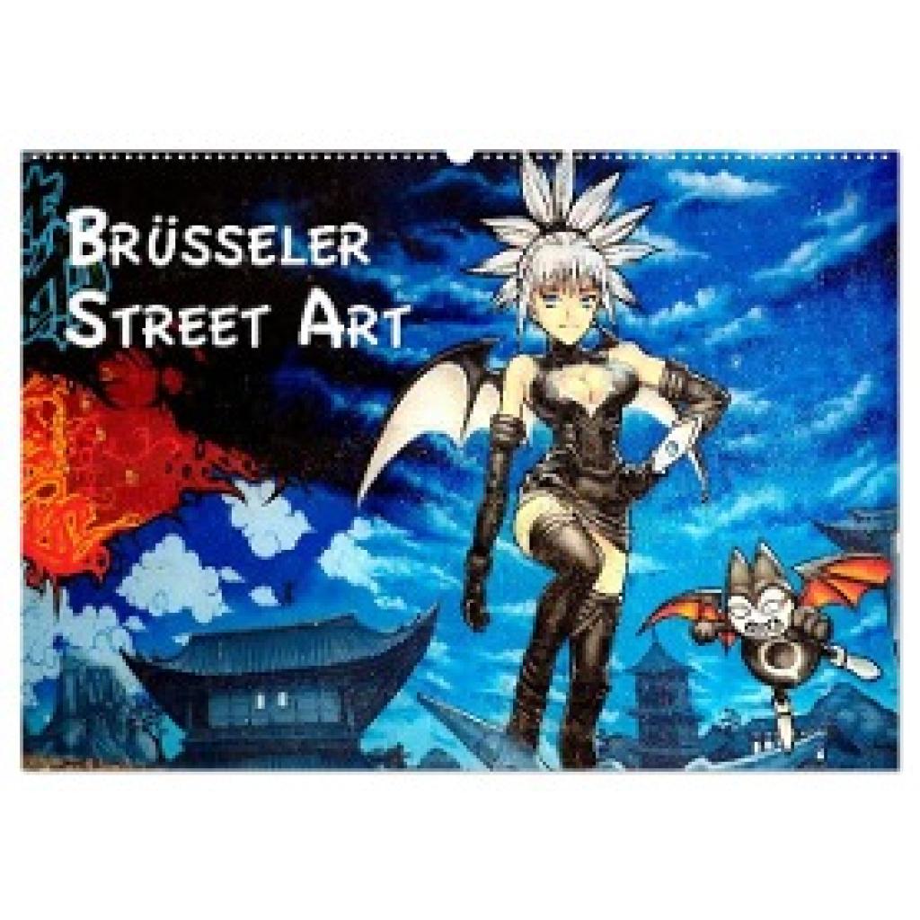 Pbombaert, Pbombaert: Brüsseler Street Art (Wandkalender 2024 DIN A2 quer), CALVENDO Monatskalender