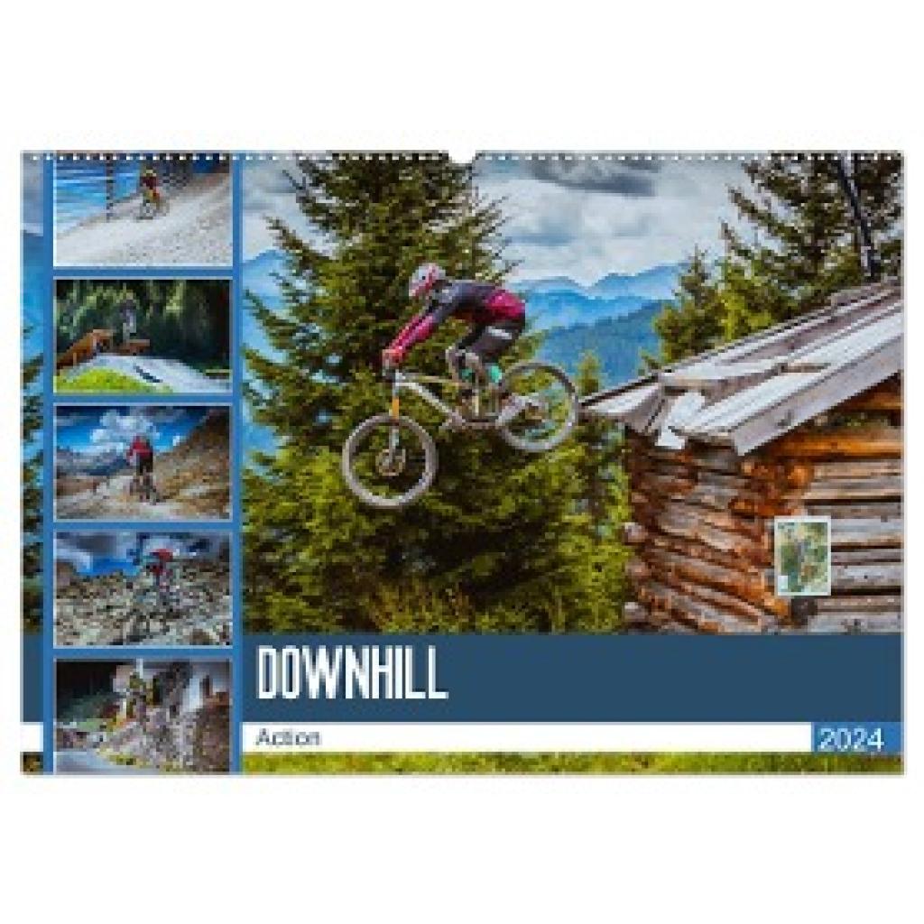 Meutzner, Dirk: Downhill Action (Wandkalender 2024 DIN A2 quer), CALVENDO Monatskalender