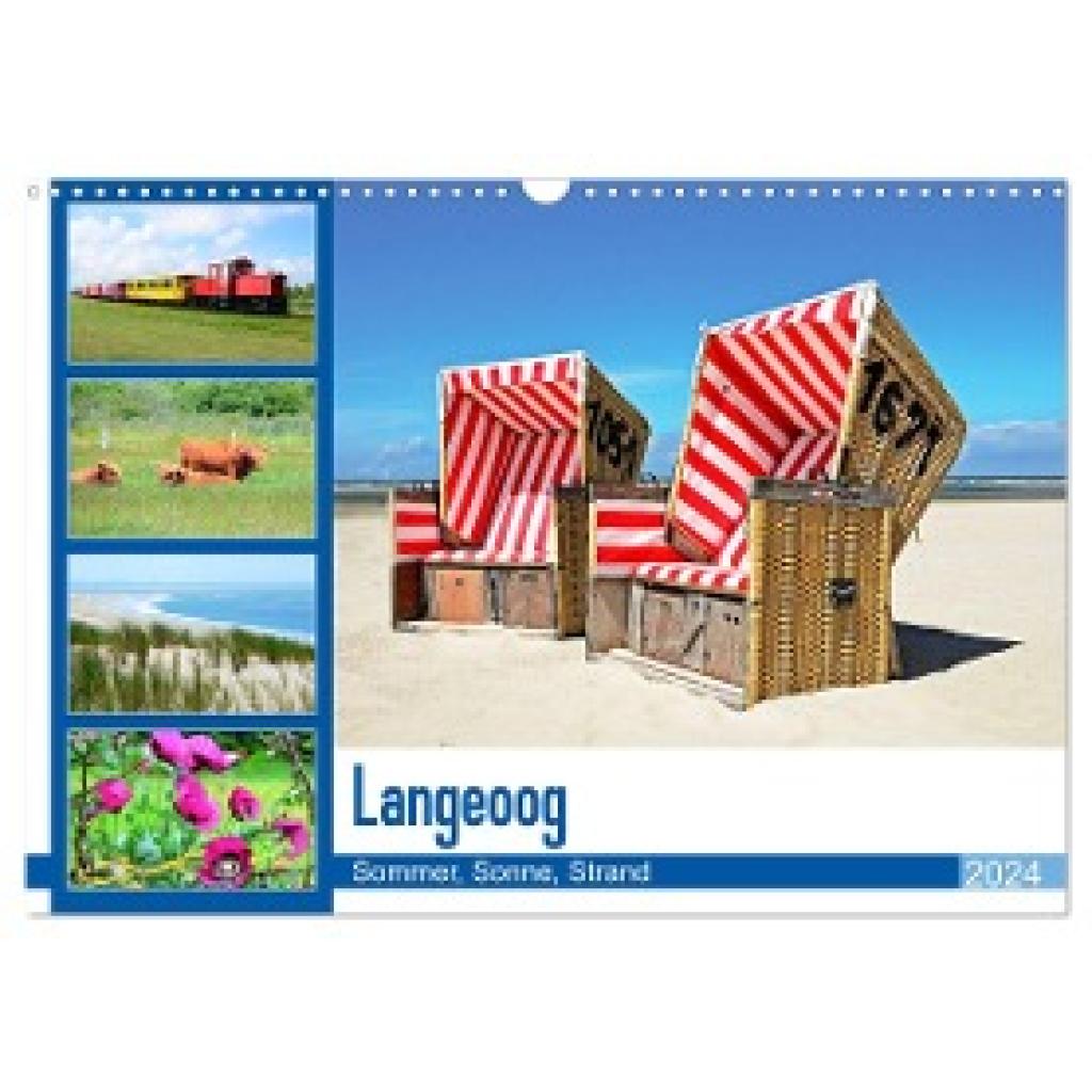 Schwarze, Nina: Langeoog - Sommer, Sonne, Strand (Wandkalender 2024 DIN A3 quer), CALVENDO Monatskalender