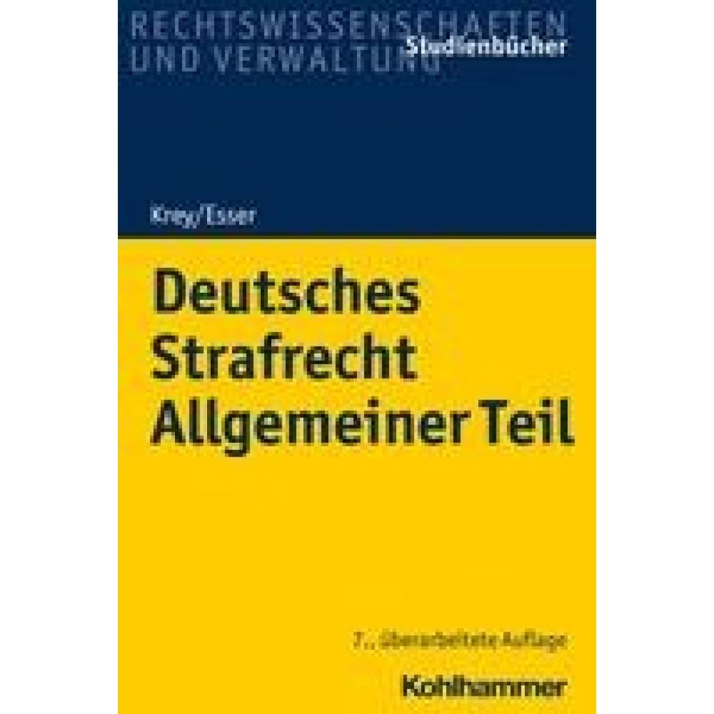 Deutsches Strafrecht Allgemeiner Teil (Esser, Robert)