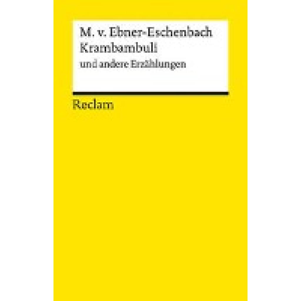 9783150143384 - Krambambuli und andere Erzählungen - Marie von Ebner-Eschenbach Kartoniert (TB)