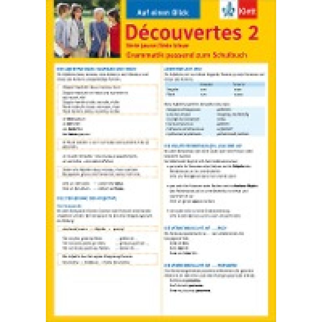 Malek, Bettina: Découvertes Série jaune und bleue 2. Grammatik