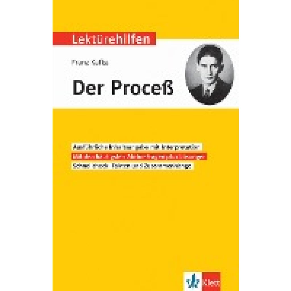 9783129231494 - Lektürehilfen Franz Kafka Der Proceß Kartoniert (TB)