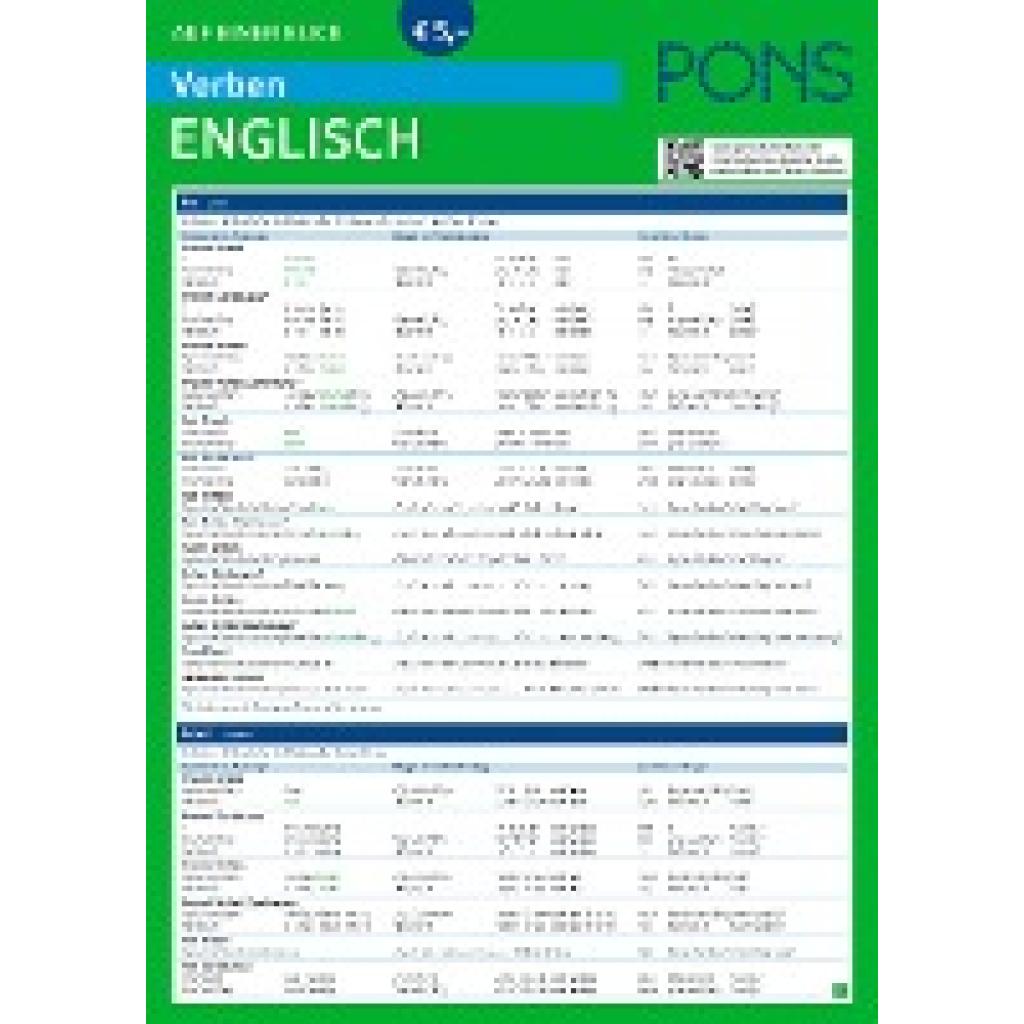 PONS Verben auf einen Blick Englisch