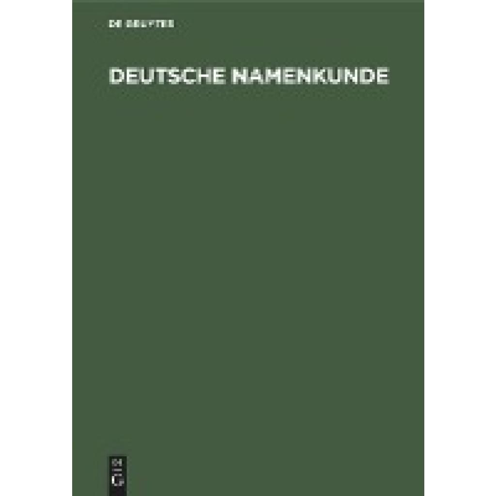 Deutsche Namenkunde