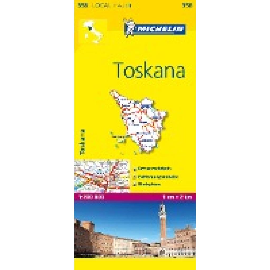 Michelin Lokalkarte Toskana 1 : 200 000 - Local 358