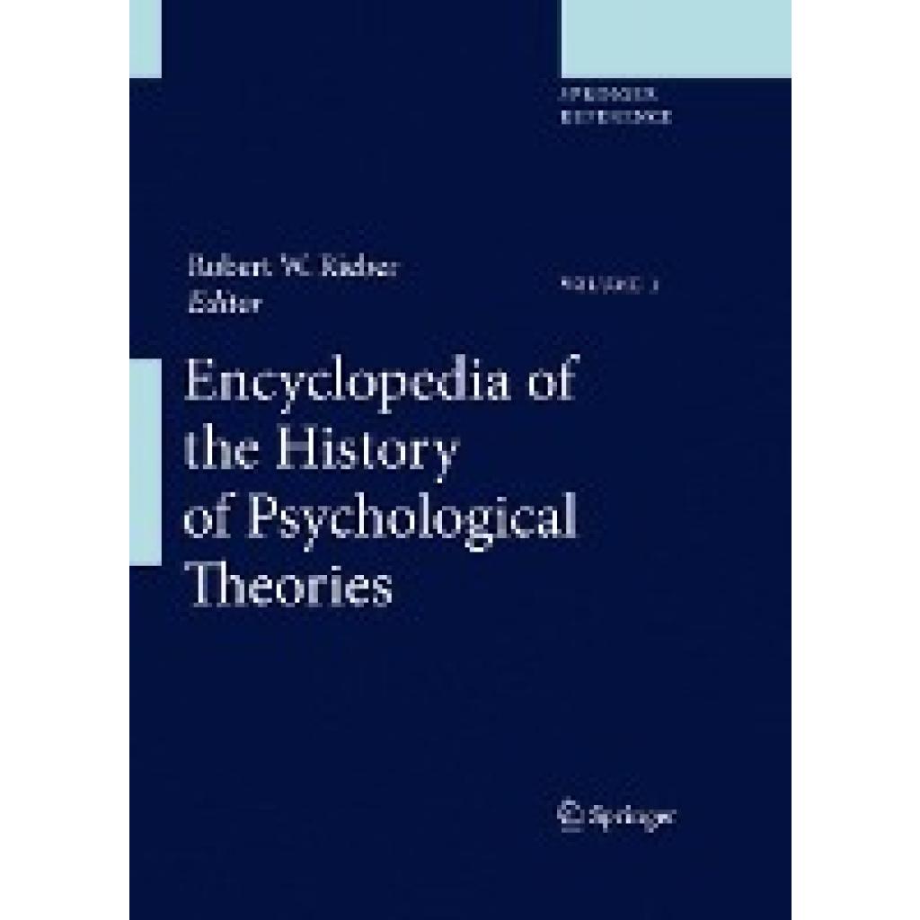 Encyclopedia of the History of Psychological Theories