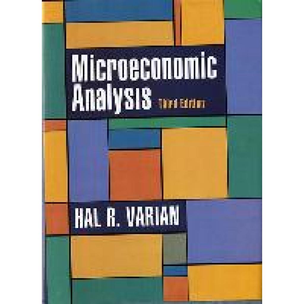 9780393957358 - Microeconomic Analysis - Hal R Varian Gebunden