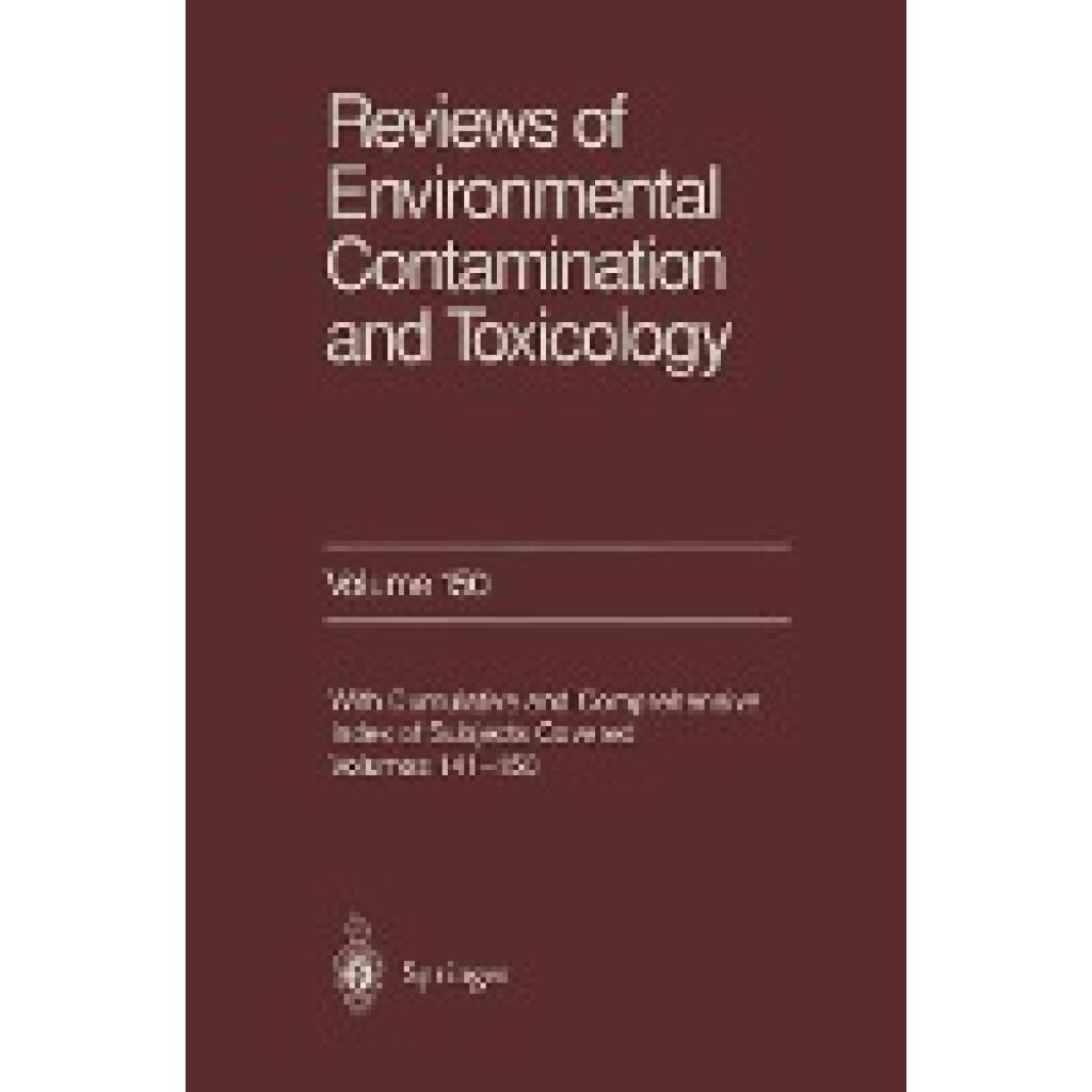 Ware, George W.: Reviews of Environmental Contamination and Toxicology