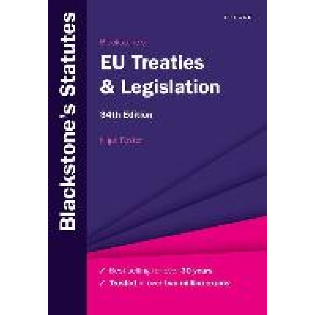 9780198890423 - Blackstones EU Treaties & Legislation - Nigel Foster Taschenbuch