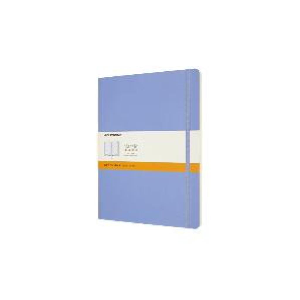 Moleskine Notizbuch XL, Liniert, Weicher Einband, Hortensien Blau