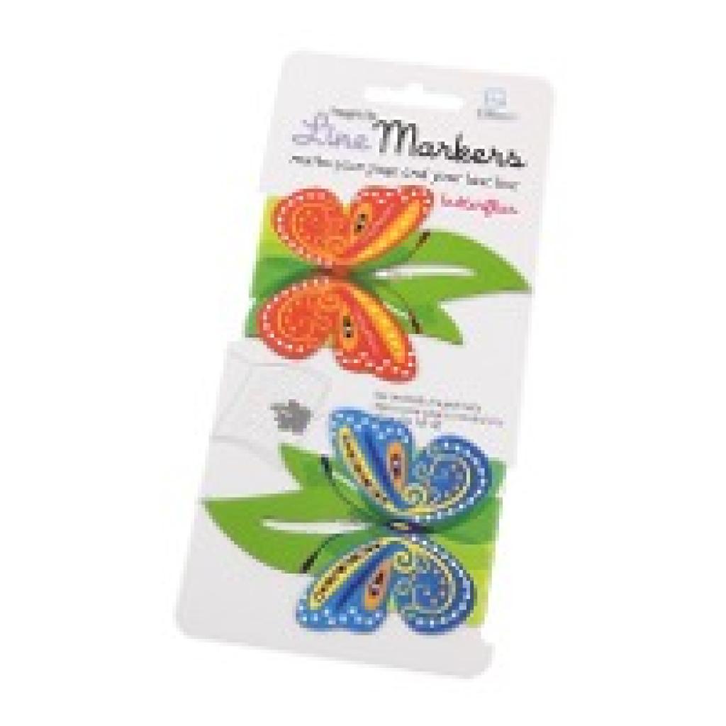 Line Markers (Butterflies/Schmetterlinge) | Magnetische Lesezeichen | 2er Set