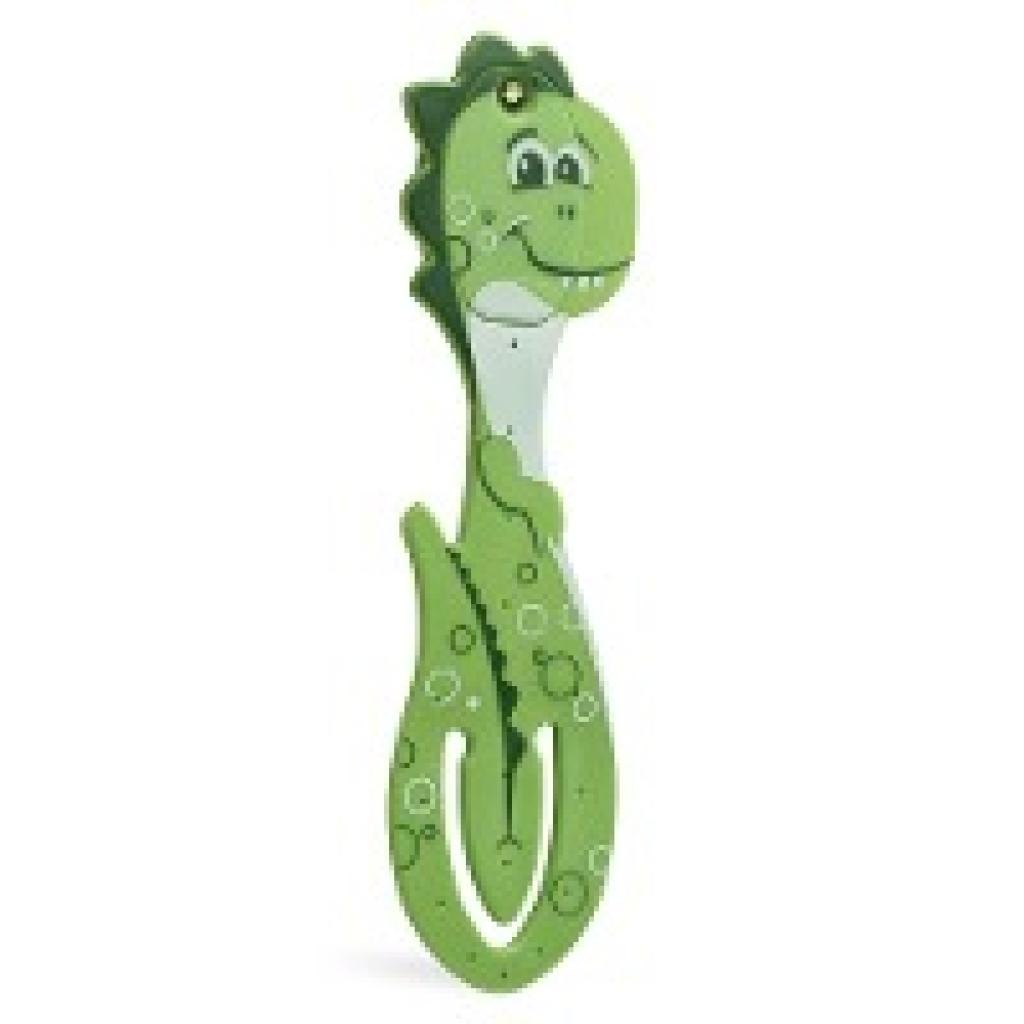 Flexilight Pals Leselicht (Dino) | grün | 2 in 1 Leselampe & Lesezeichen | LED Leselicht | Geschenk für Leser, Buchliebh