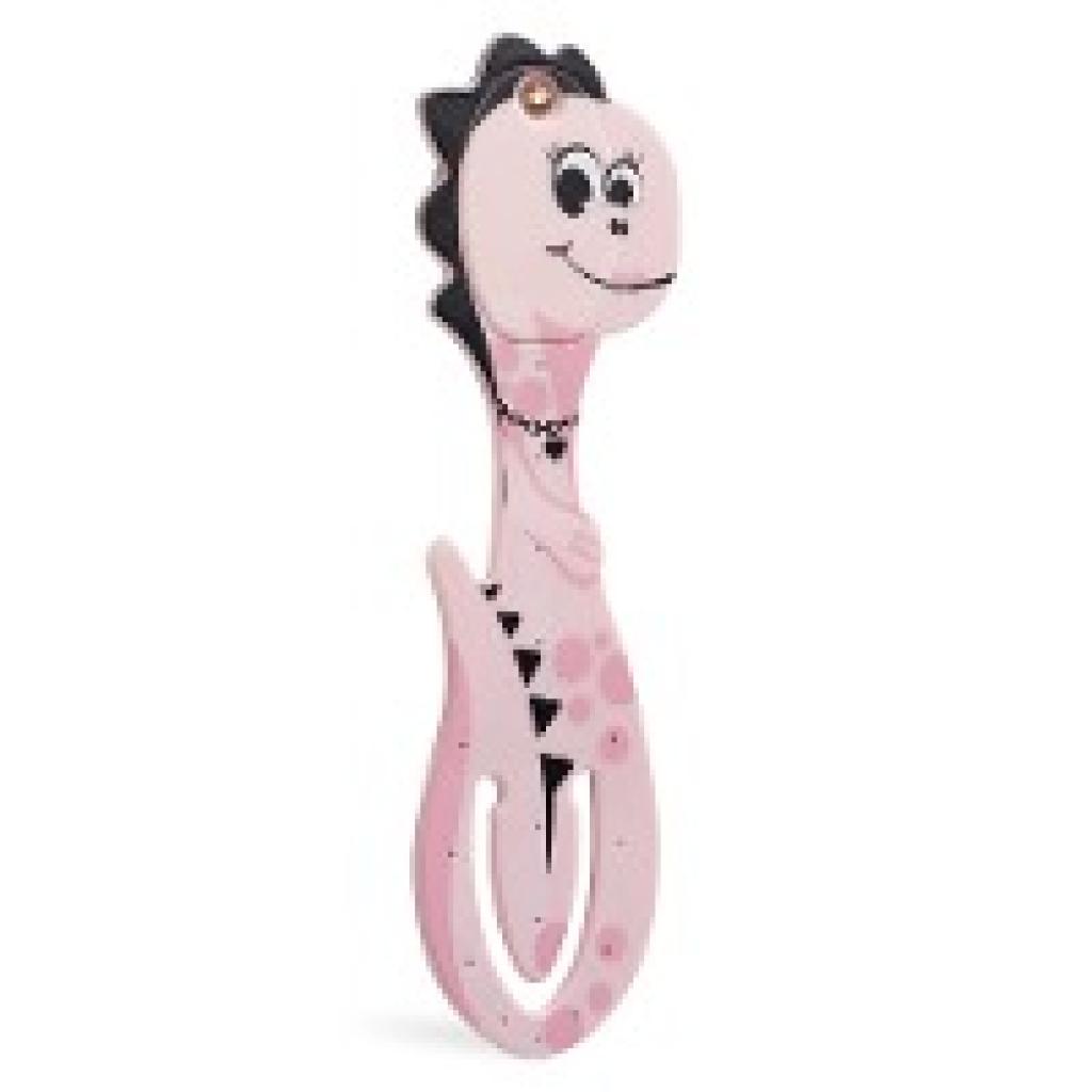 Flexilight Pals Leselicht (Dino) | pink | 2 in 1 Leselampe & Lesezeichen | LED Leselicht | Geschenk für Leser, Buchliebh