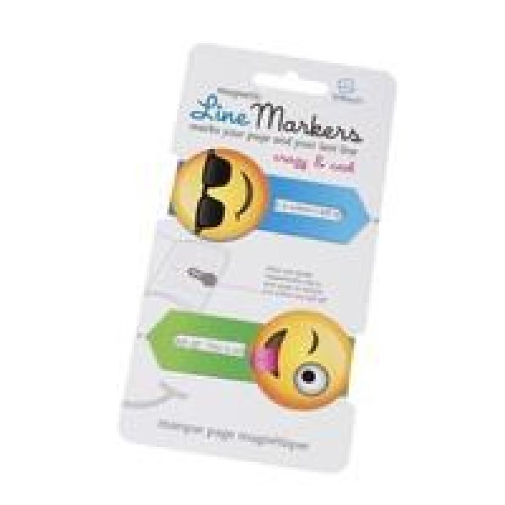 Line Markers (Emoji/Crazy&Cool) | Magnetische Lesezeichen | 2er Set