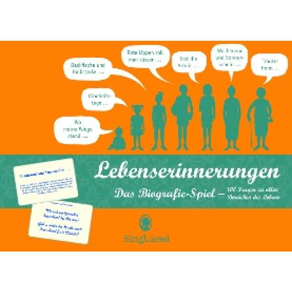 4280000809414 - Lebenserinnerungen Das Erinnerungsspiel Ein heiter-besinnlich-vergnügliche Kartenspiel mit 100 Fragen zu allen Abschnitten des Lebens Eine liebevol