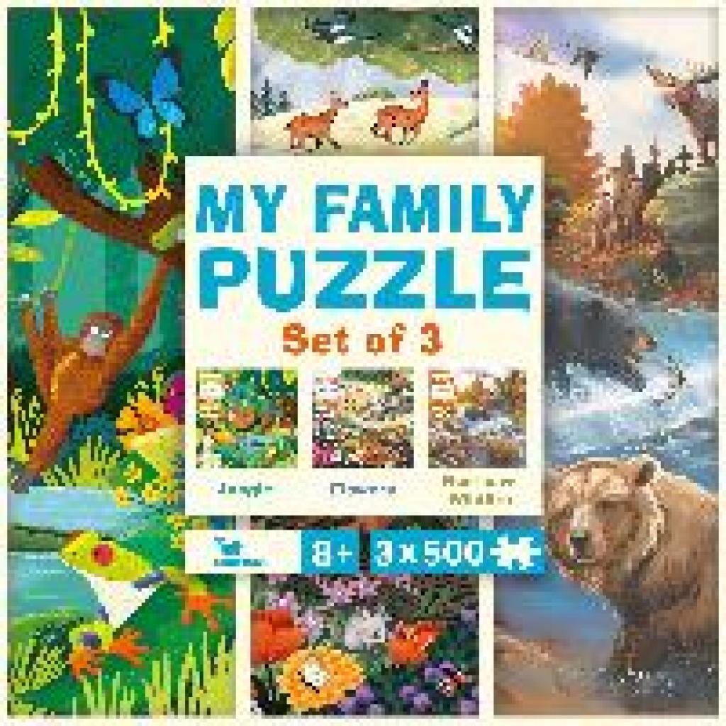 4260671131304 - My Family Puzzle - My Family Puzzle - Set of 3 - Jungle Flowers Northern Wildlife