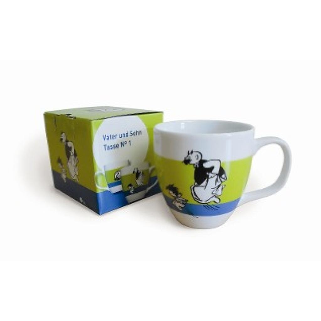 Plauen, E. O.: Vater und Sohn Tasse Henkeltasse 0,4 l