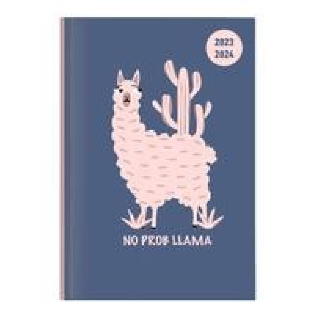 Collegetimer Llama 2023/2024 - Schüler-Kalender A5 (15x21 cm) - Lama - Day By Day - 352 Seiten - Terminplaner - Notizbuc