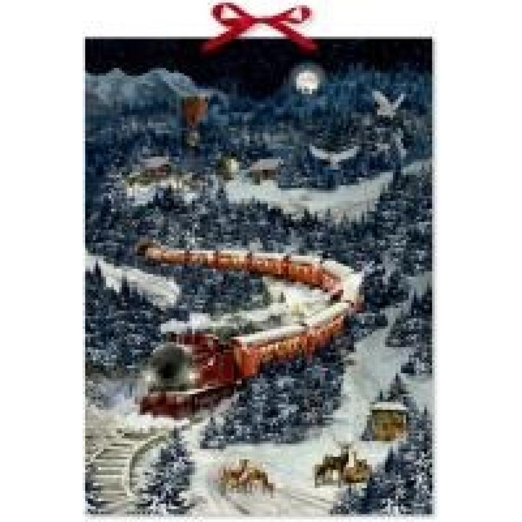 Wandkalender - Weihnachtsexpress in Winterlandschaft