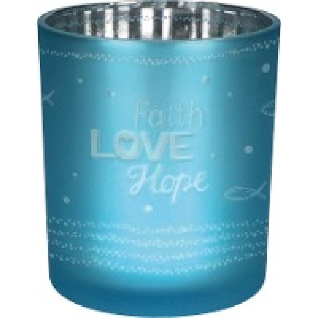 Faith - Love - Hope. Glaswindlicht