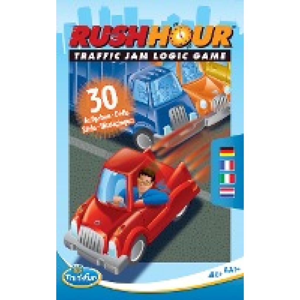 ThinkFun - 76439 - Rush Hour Mitbringspiel - Das bekannte Logikspiel im kompakten Format als Reisespiel für Kinder und E