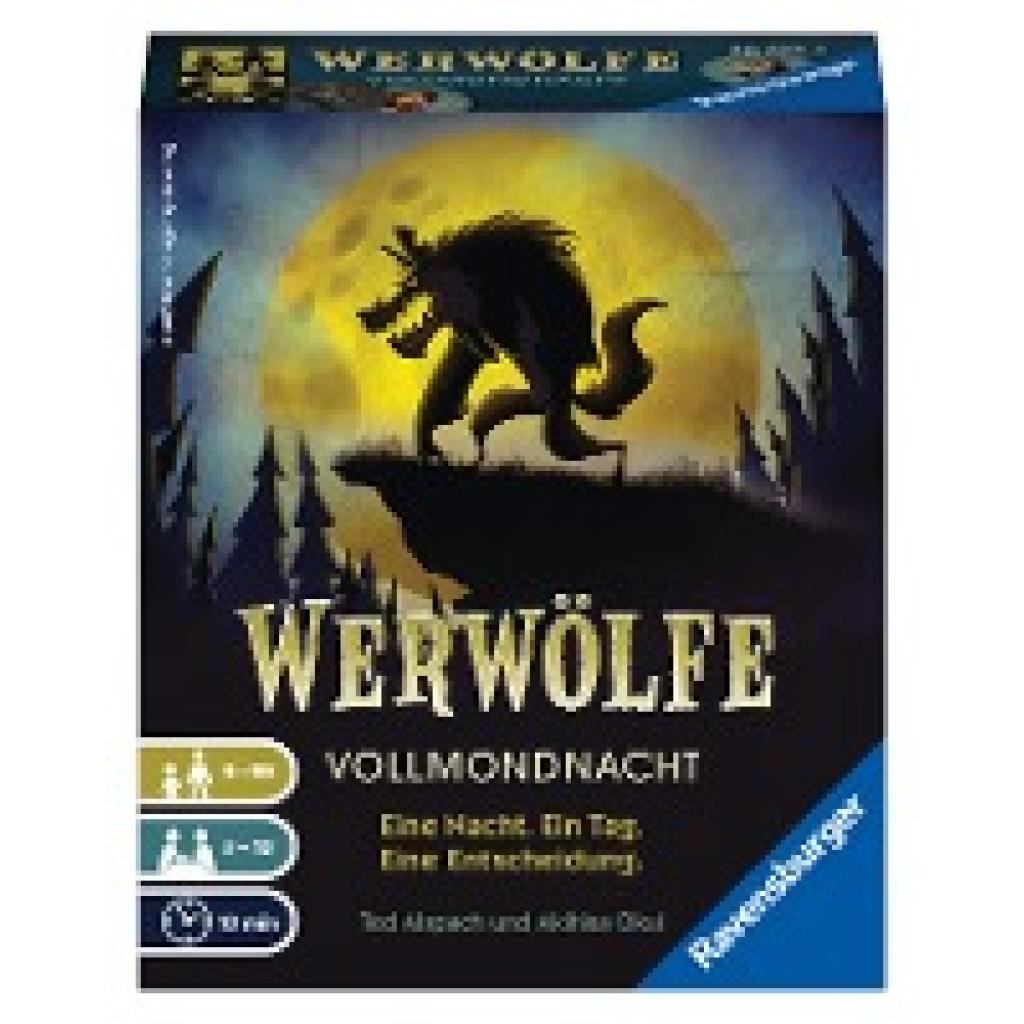 Alspach, Ted: Ravensburger 26703 - Werwölfe - Vollmondnacht, Gesellschaftsspiel ab 9 Jahren, Actionsspiel für 3-10 Spiel