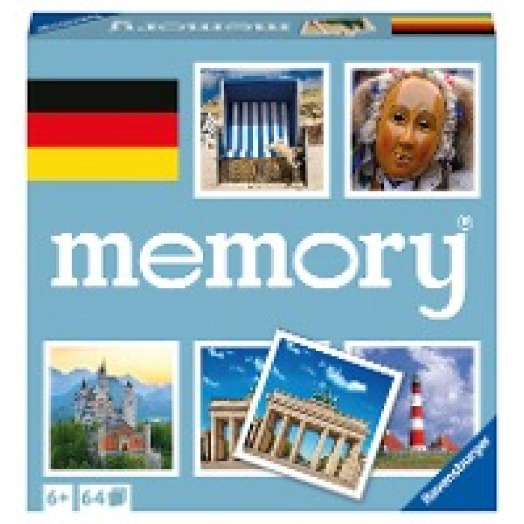 Hurter, William H.: Ravensburger Deutschland memory® - 20883 - der Spieleklassiker quer durch Deutschland, Merkspiel für