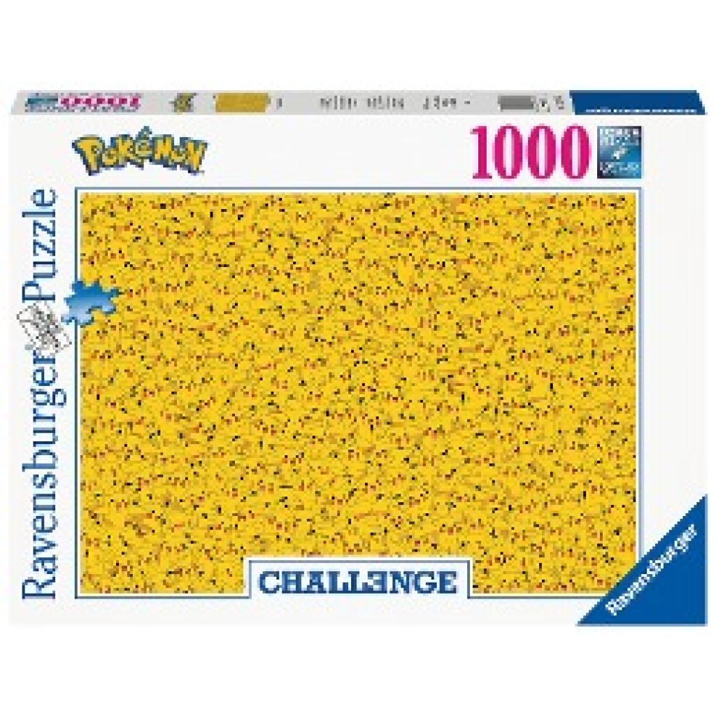 Ravensburger Puzzle 17576 - Pikachu Challenge - 1000 Teile Pokémon Puzzle für Erwachsene und Kinder ab 14 Jahren