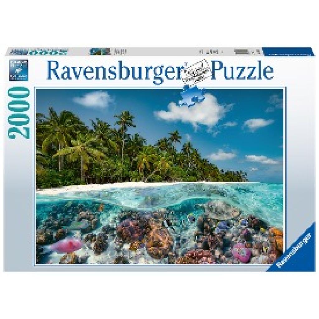 Ravensburger Puzzle 17441 Ein Tauchgang auf den Malediven - 2000 Teile Puzzle für Erwachsene und Kinder ab 14 Jahren