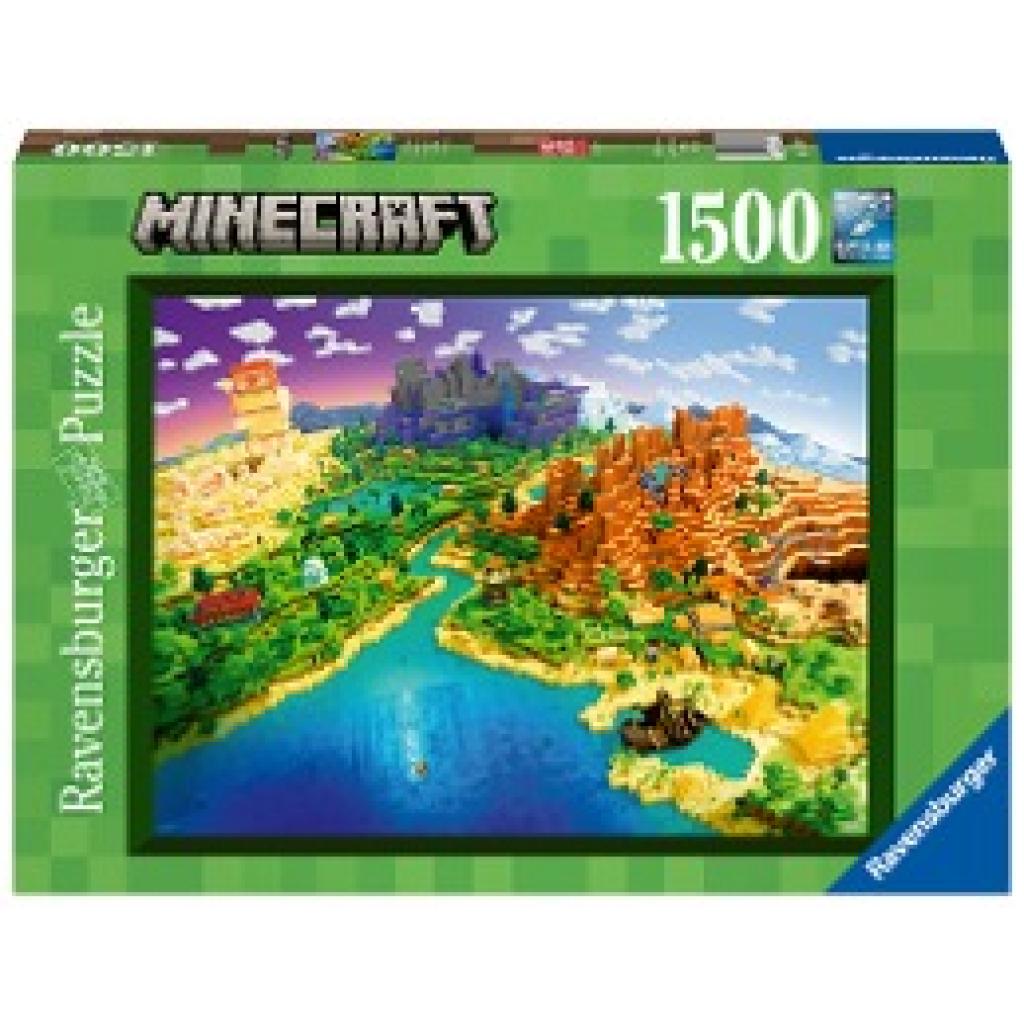 Ravensburger Puzzle 17189 - World of Minecraft - 1500 Teile Minecraft Puzzle für Erwachsene und Kinder ab 14 Jahren