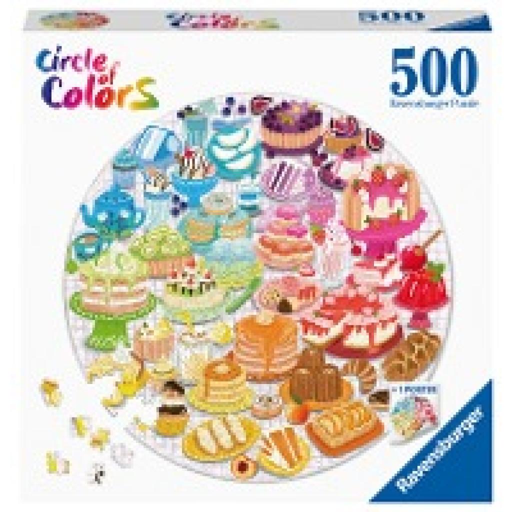 Ravensburger Puzzle 17171 Circle of Colors - Desserts & Pastries 500 Teile