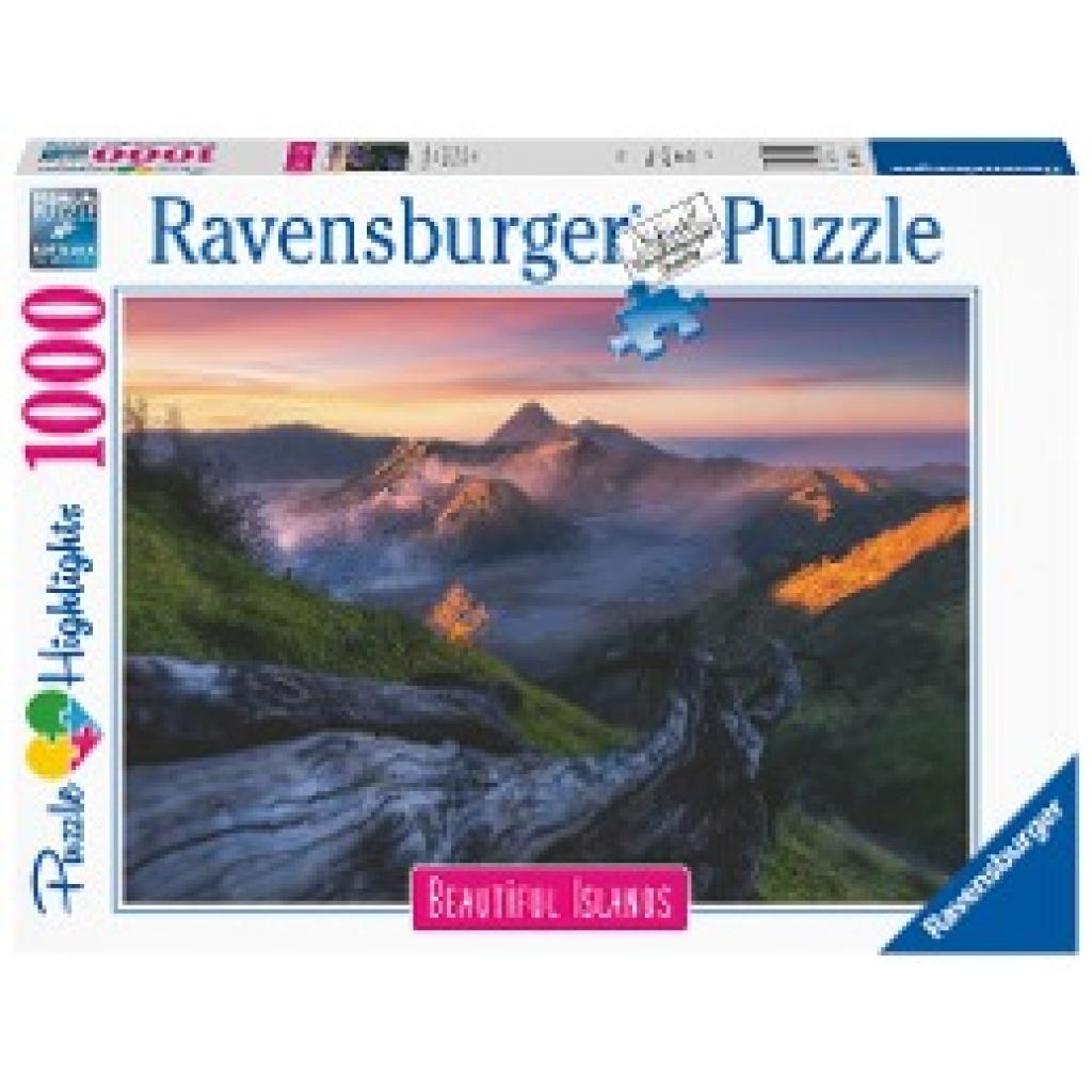 Ravensburger Puzzle Beautiful Islands 16911 - Stratovulkan Bromo, Indonesien - 1000 Teile Puzzle für Erwachsene und Kind