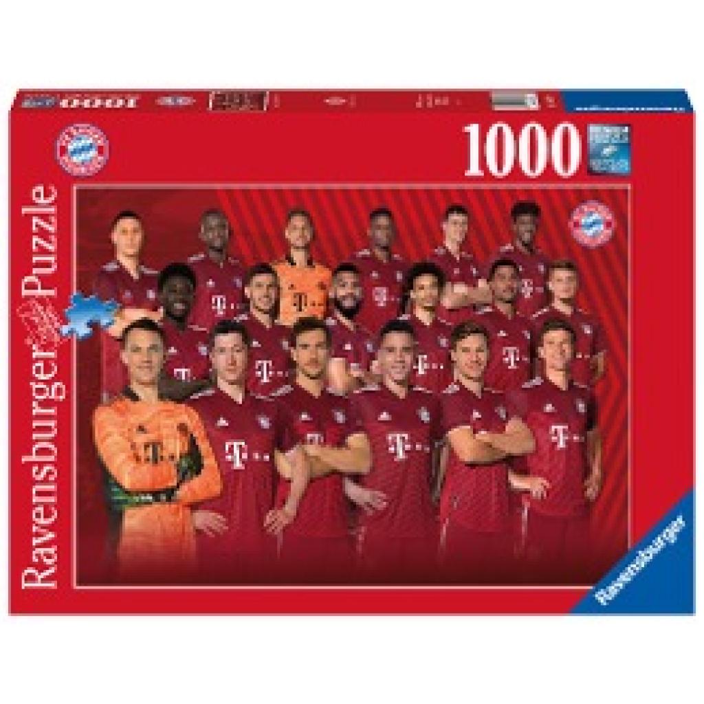 Ravensburger Puzzle 16847 - FC Bayern Saison 2021/22 - 1000 Teile Puzzle für Erwachsene und Kinder ab 14 Jahren