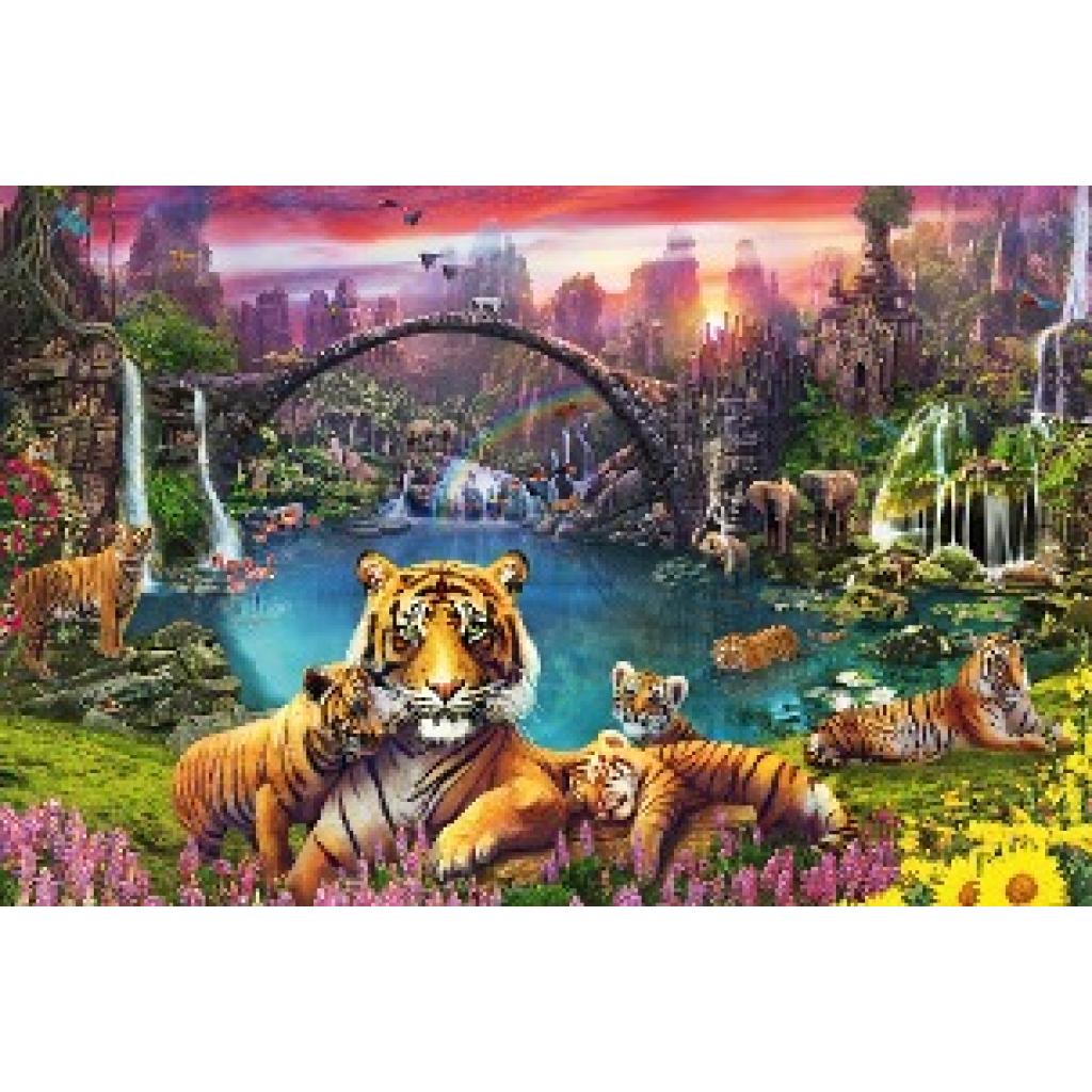 Tiger in paradiesischer Lagune