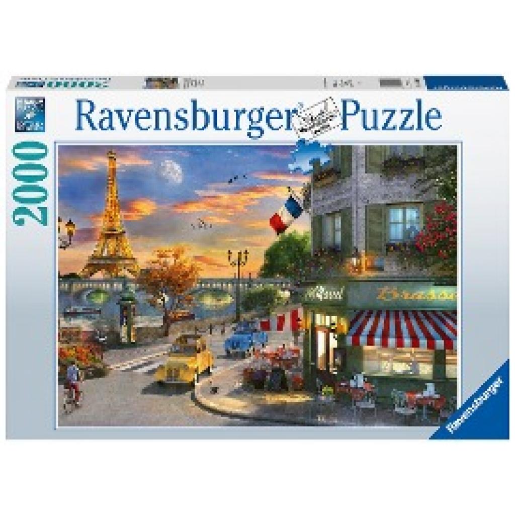 Ravensburger Puzzle 16716 - Romantische Abendstunde in Paris - 2000 Teile Puzzle für Erwachsene und Kinder ab 14 Jahren