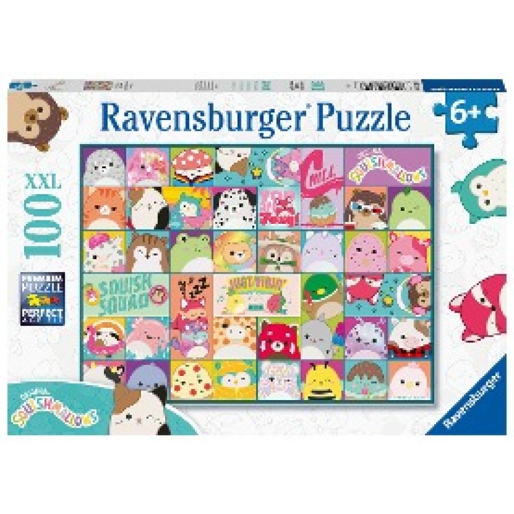 Ravensburger Kinderpuzzle 13391 - Viele bunte Squishmallows - 100 Teile Squishmallows Puzzle für Kinder ab 6 Jahren