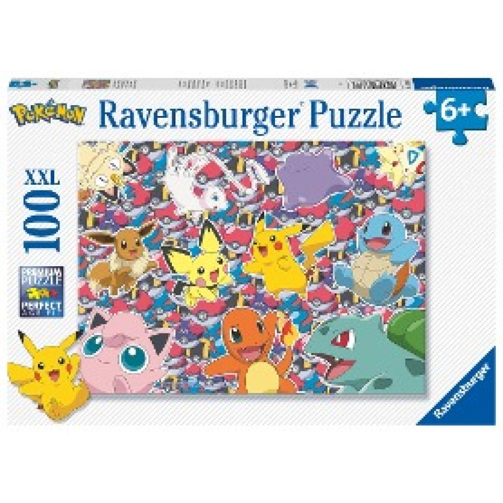 Ravensburger Kinderpuzzle 13338 - Bereit zu kämpfen! - 100 Teile XXL Pokémon Puzzle für Kinder ab 6 Jahren