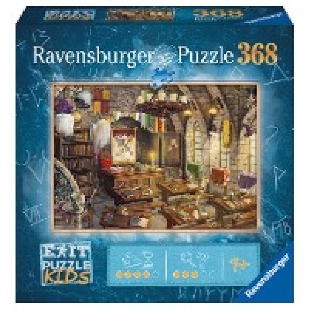 Ravensburger EXIT Puzzle Kids - In der Zauberschule - 368 Teile Puzzle für Kinder ab 9 Jahren