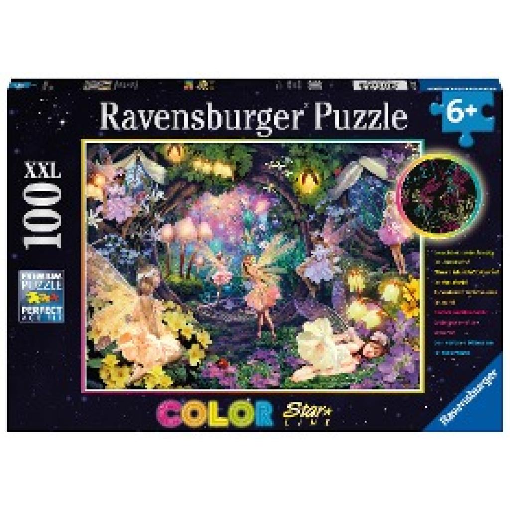 Ravensburger Kinderpuzzle - Leuchtende Waldfeen - 100 Teile Puzzle für Kinder ab 6 Jahren - Leuchtet im Dunkeln