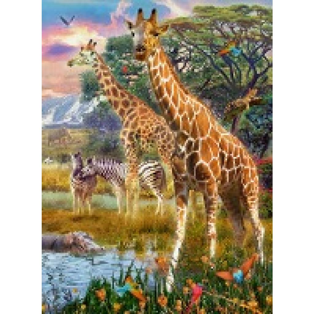 Ravensburger Kinderpuzzle - 12943 Bunte Savanne - Tier-Puzzle für Kinder ab 7 Jahren, mit 150 Teilen im XXL-Format